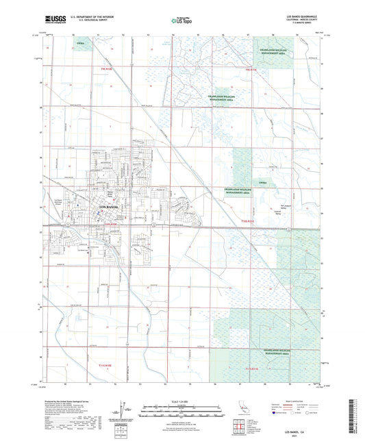 Los Banos California US Topo Map Image