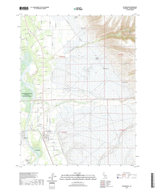 Los Molinos California US Topo Map Image