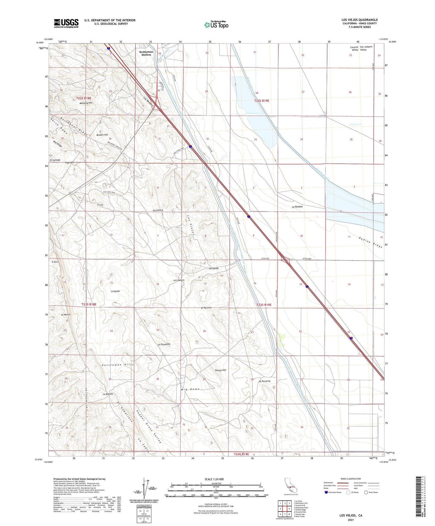 Los Viejos California US Topo Map Image