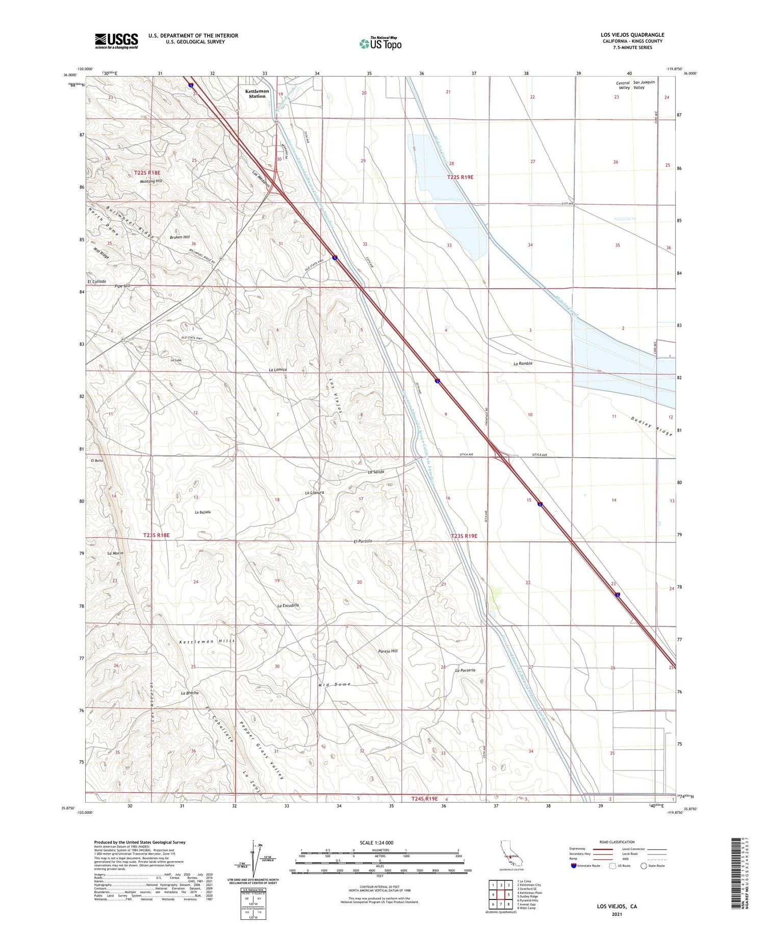 Los Viejos California US Topo Map Image