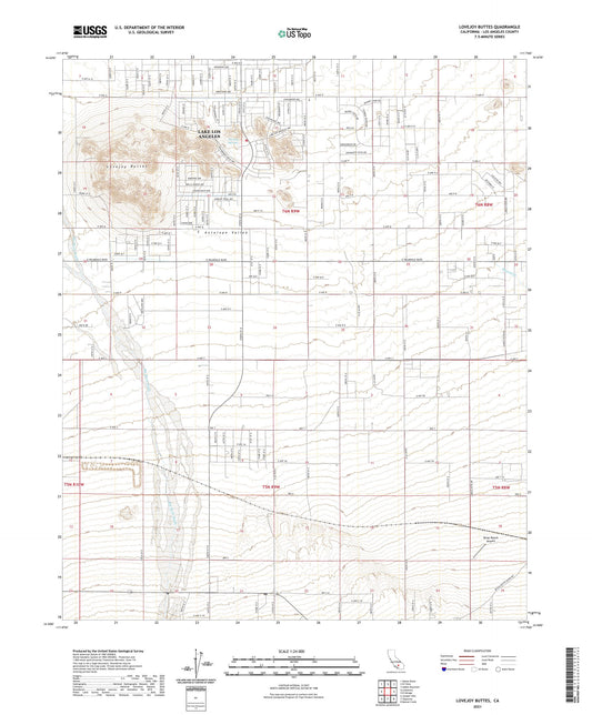Lovejoy Buttes California US Topo Map Image