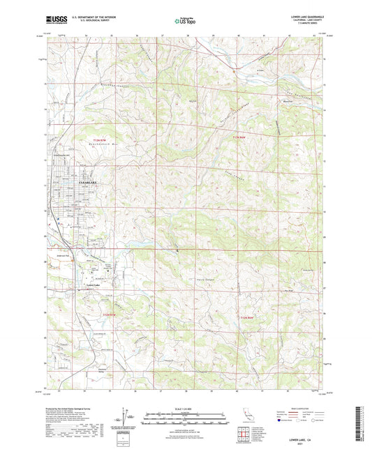Lower Lake California US Topo Map Image
