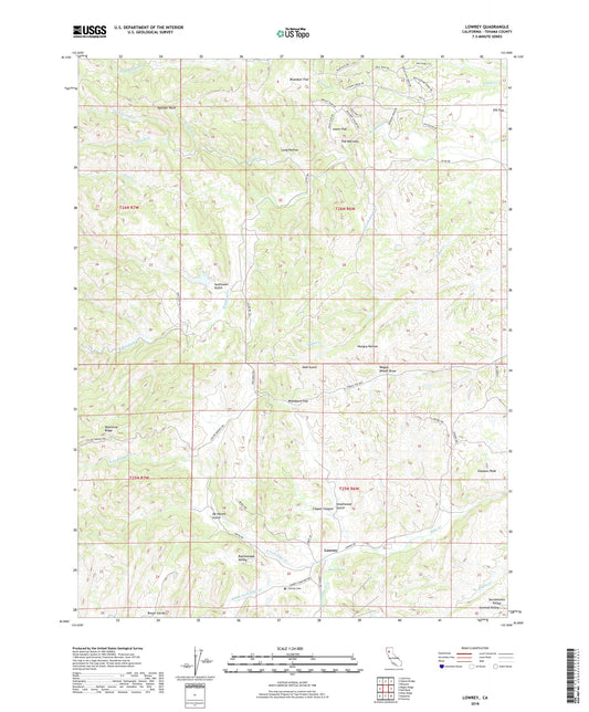 Lowrey California US Topo Map Image