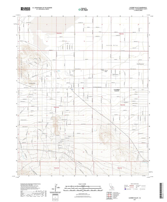 Lucerne Valley California US Topo Map Image
