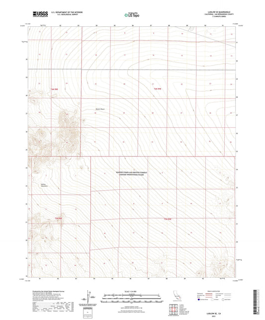 Ludlow SE California US Topo Map Image
