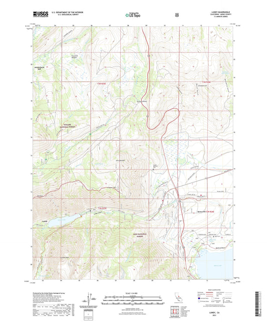 Lundy California US Topo Map Image