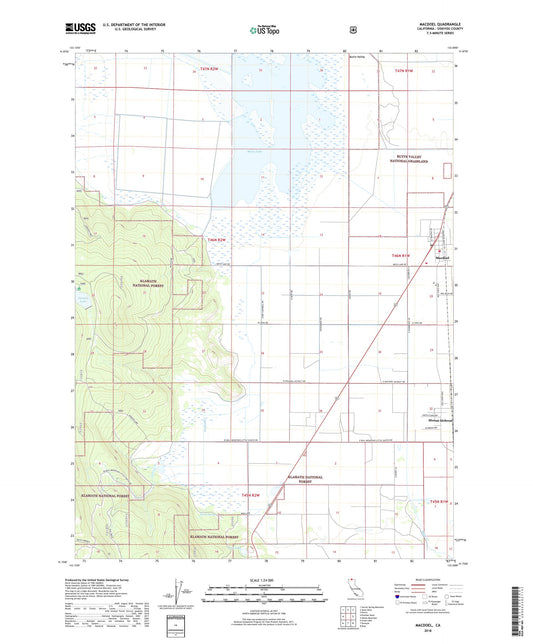 MacDoel California US Topo Map Image