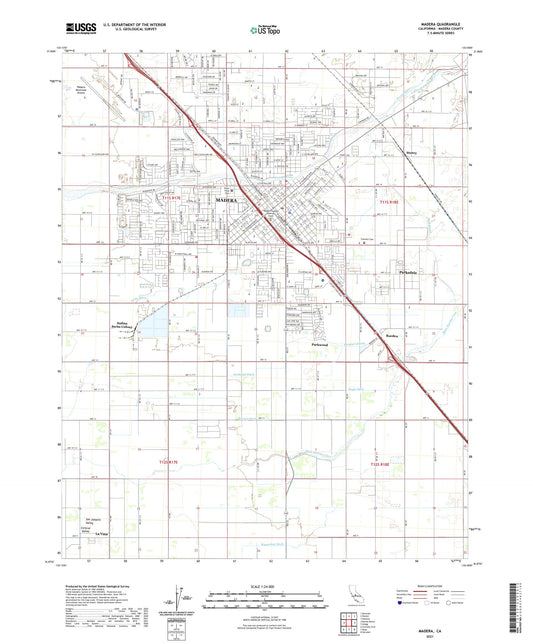 Madera California US Topo Map Image