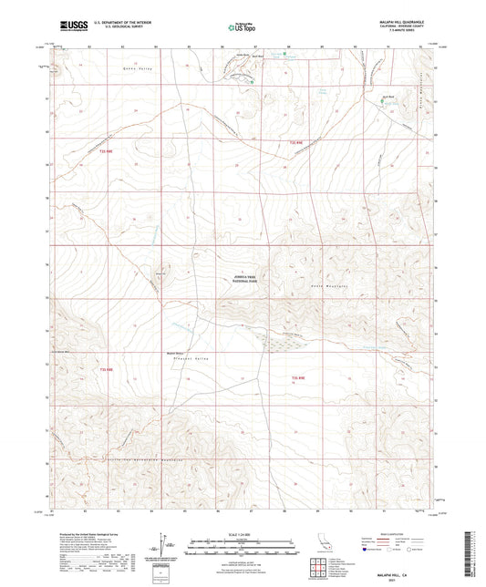 Malapai Hill California US Topo Map Image