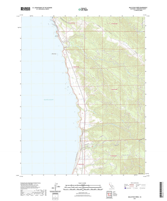 Mallo Pass Creek California US Topo Map Image