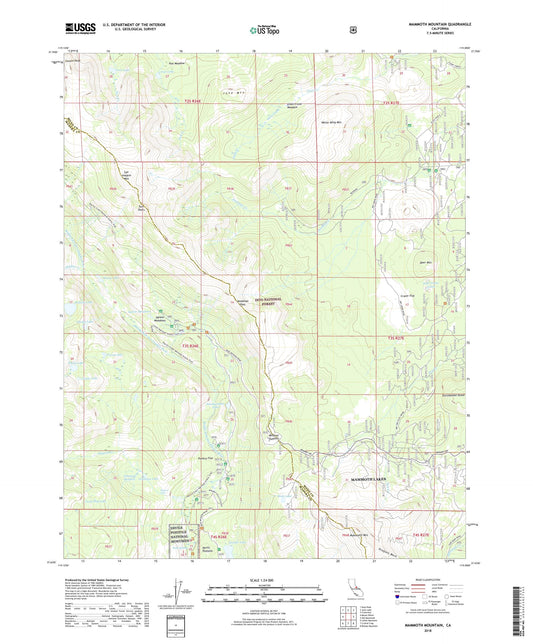Mammoth Mountain California US Topo Map Image