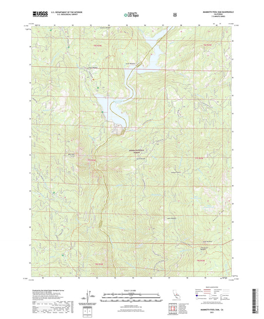 Mammoth Pool Dam California US Topo Map Image
