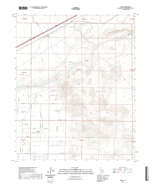 Manix California US Topo Map Image