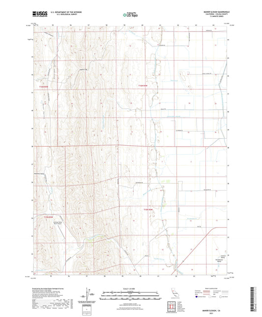 Manor Slough California US Topo Map Image