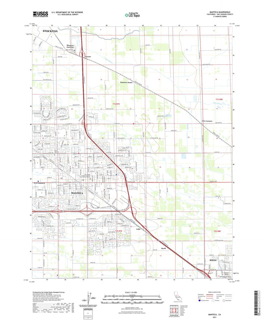 Manteca California US Topo Map Image