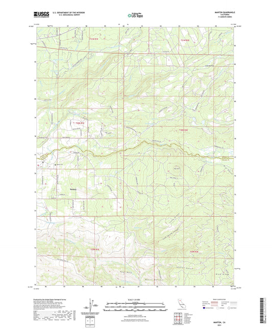 Manton California US Topo Map Image