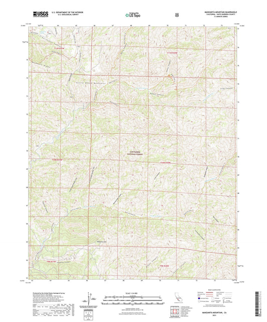 Manzanita Mountain California US Topo Map Image