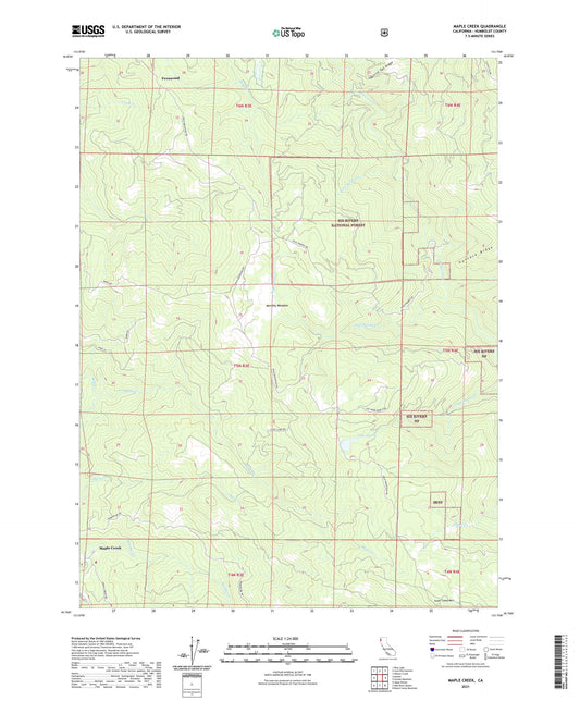 Maple Creek California US Topo Map Image