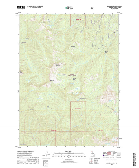 Marble Mountain California US Topo Map Image