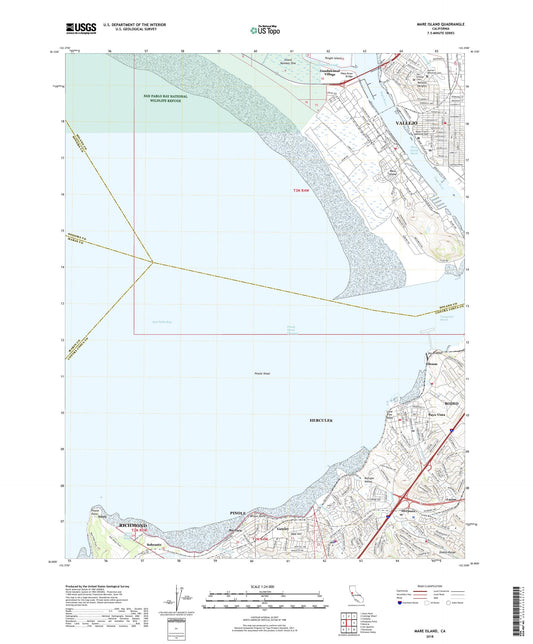 Mare Island California US Topo Map Image