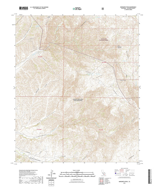 Margarita Peak California US Topo Map Image