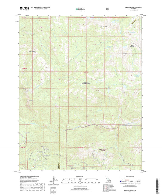 Mariposa Grove California US Topo Map Image