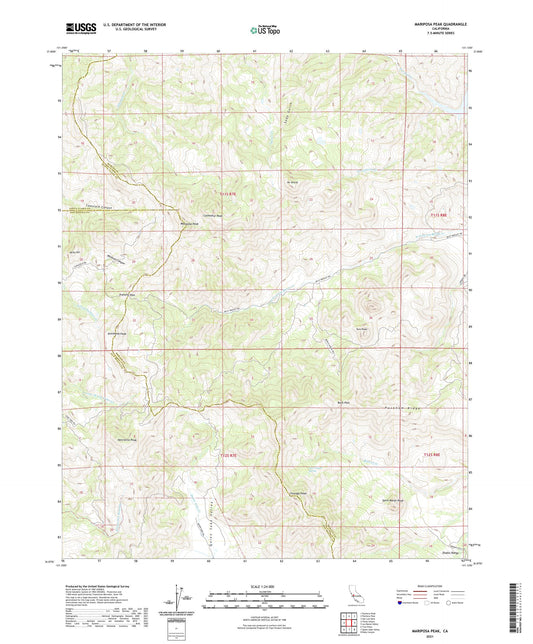 Mariposa Peak California US Topo Map Image