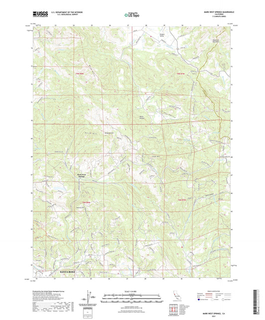 Mark West Springs California US Topo Map Image