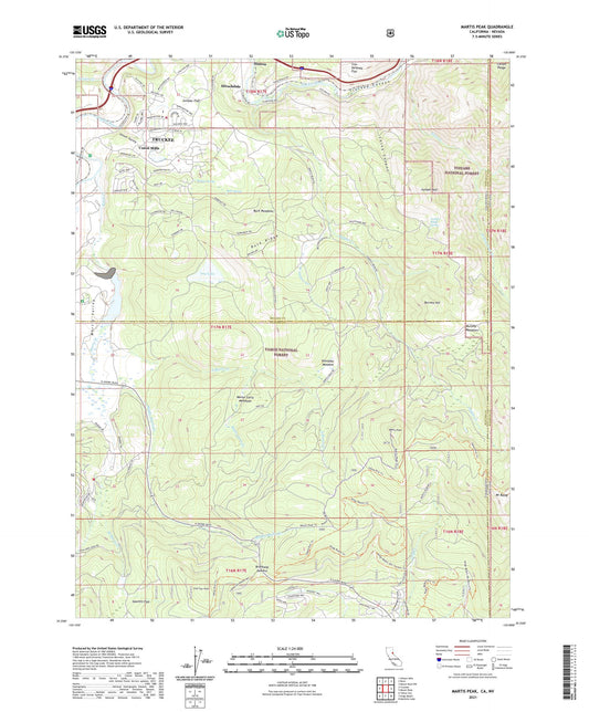 Martis Peak California US Topo Map Image