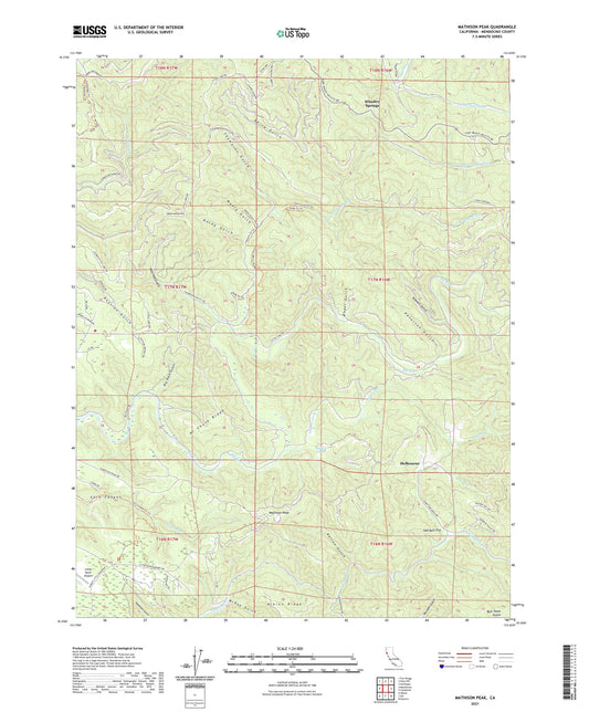 Mathison Peak California US Topo Map Image