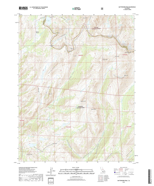 Matterhorn Peak California US Topo Map Image