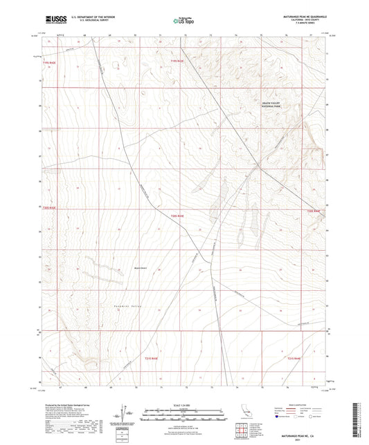 Maturango Peak NE California US Topo Map Image
