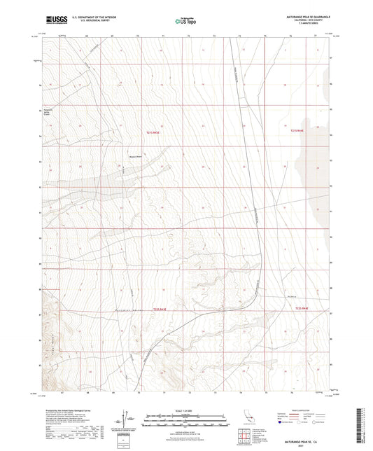 Maturango Peak SE California US Topo Map Image