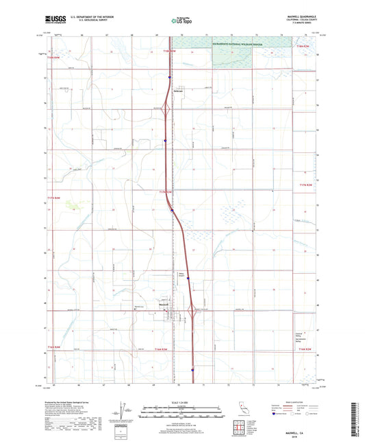 Maxwell California US Topo Map Image