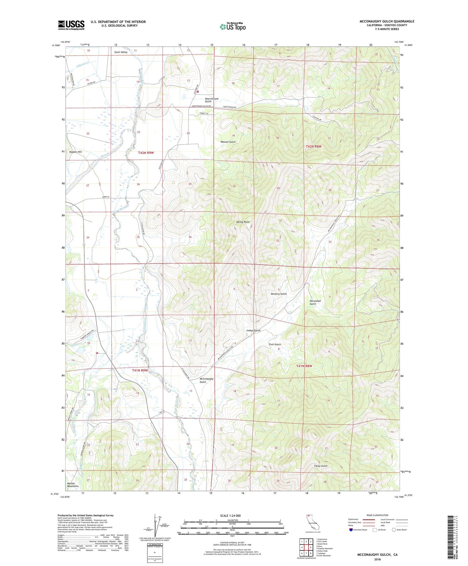 McConaughy Gulch California US Topo Map Image