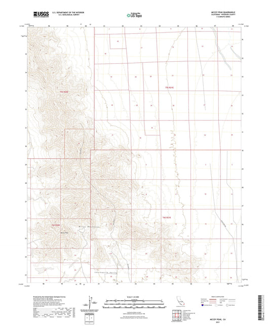 McCoy Peak California US Topo Map Image