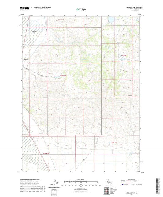 McDonald Peak California US Topo Map Image