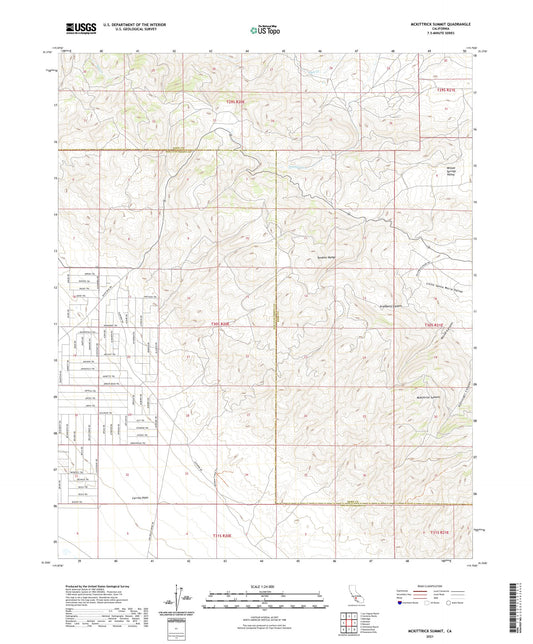 McKittrick Summit California US Topo Map Image