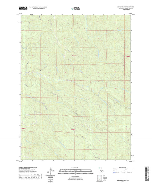 McWhinney Creek California US Topo Map Image