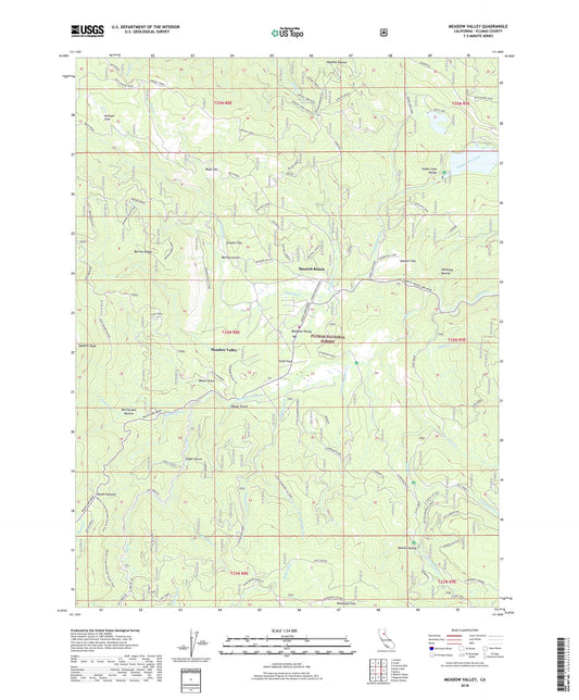Meadow Valley California US Topo Map Image
