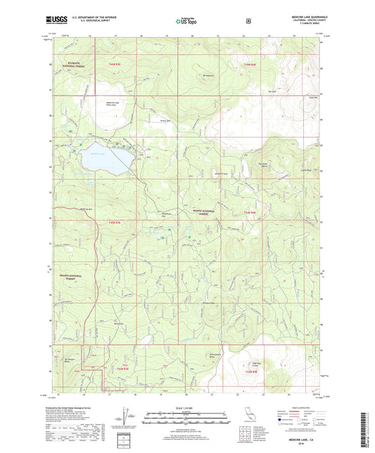 Medicine Lake California US Topo Map Image