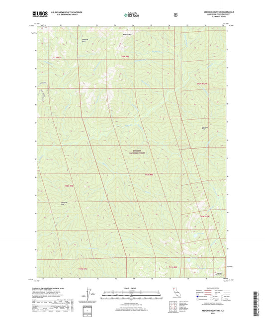 Medicine Mountain California US Topo Map Image