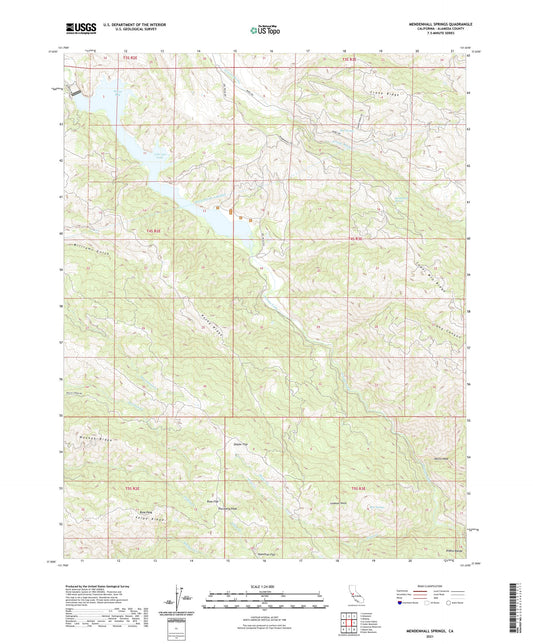Mendenhall Springs California US Topo Map Image