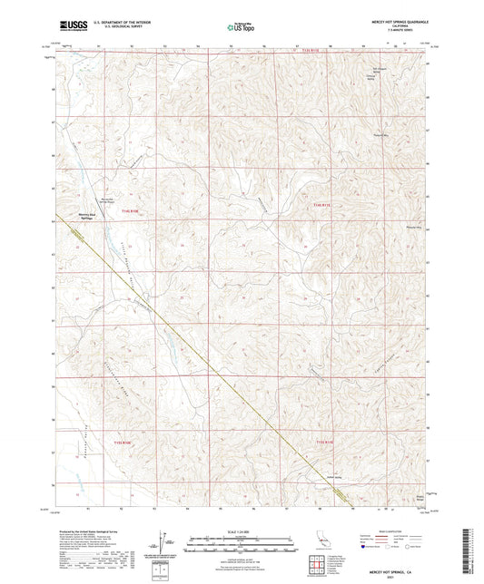 Mercey Hot Springs California US Topo Map Image
