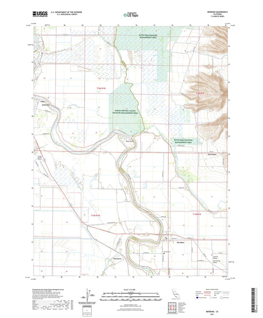 Meridian California US Topo Map Image