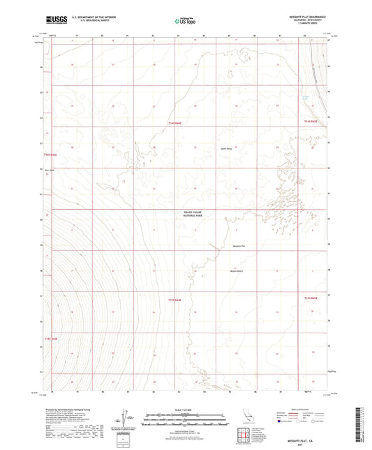 Mesquite Flat California US Topo Map Image