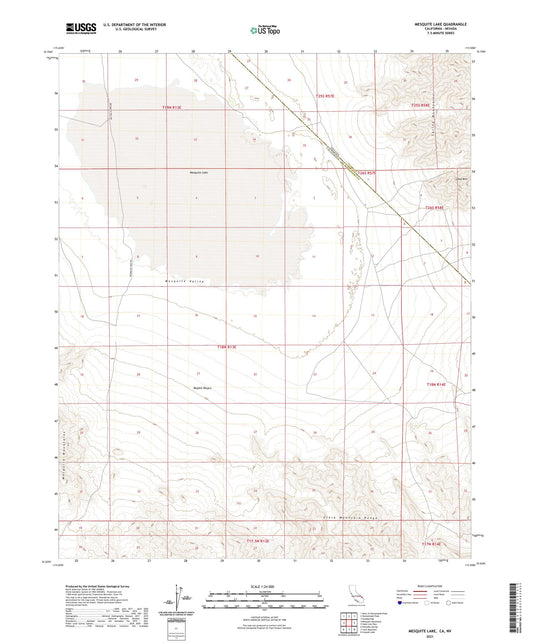 Mesquite Lake California US Topo Map Image