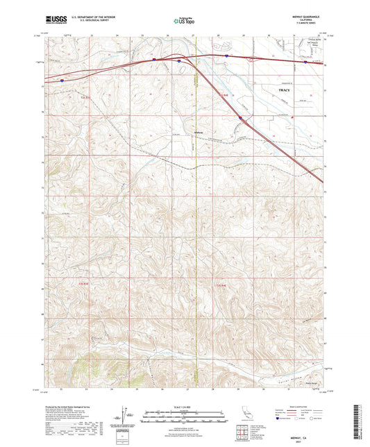 Midway California US Topo Map Image