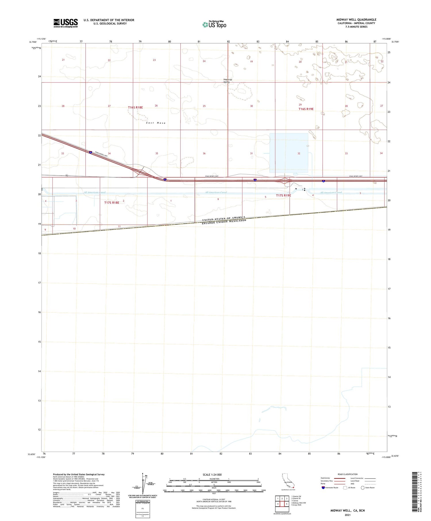 Midway Well California US Topo Map Image