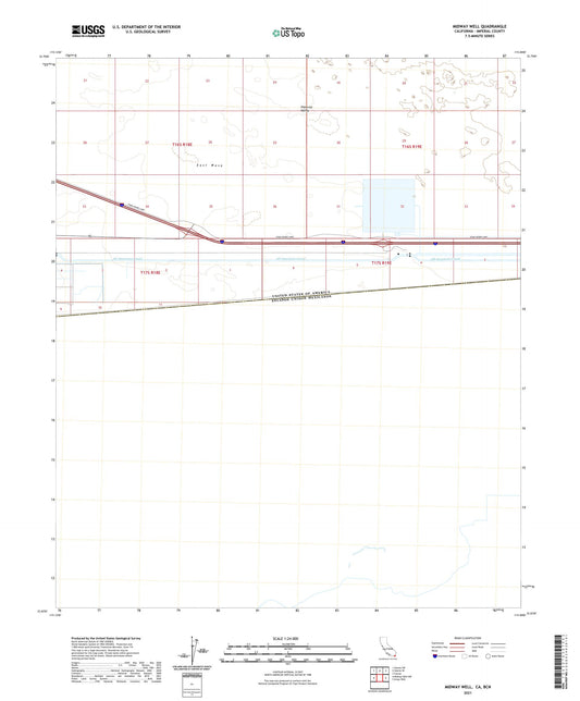 Midway Well California US Topo Map Image